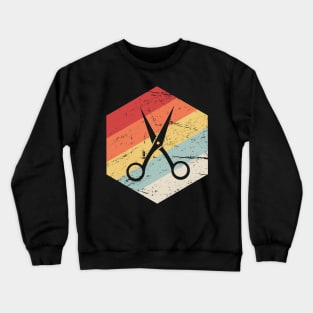 Retro Vintage Hair Stylist Scissors Icon Crewneck Sweatshirt